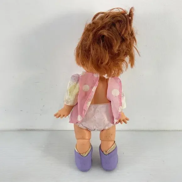 Vintage 1990 Galoob Baby Face So Shy Sherri Play Doll Toy Red Head Pre-Owned
